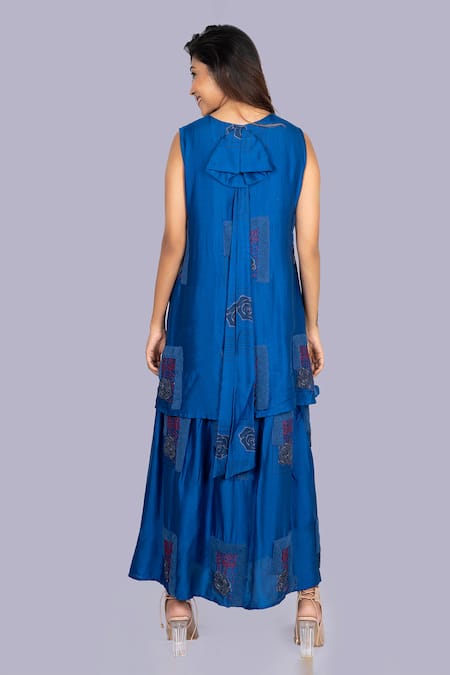 Jajobaa Geometrical Print Layered Dress 