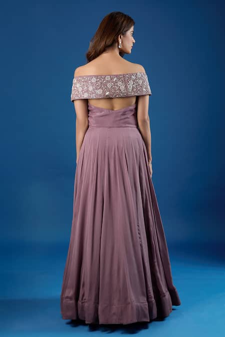 Samyukta Singhania Asymmetric Embroidered Gown 