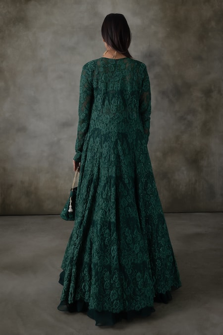 Premya By Manishii Hand Embroidered Jacket Lehenga Set 