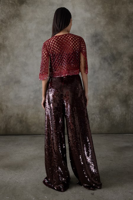 Premya By Manishii Hand Embroidered Jacket Pant Set 