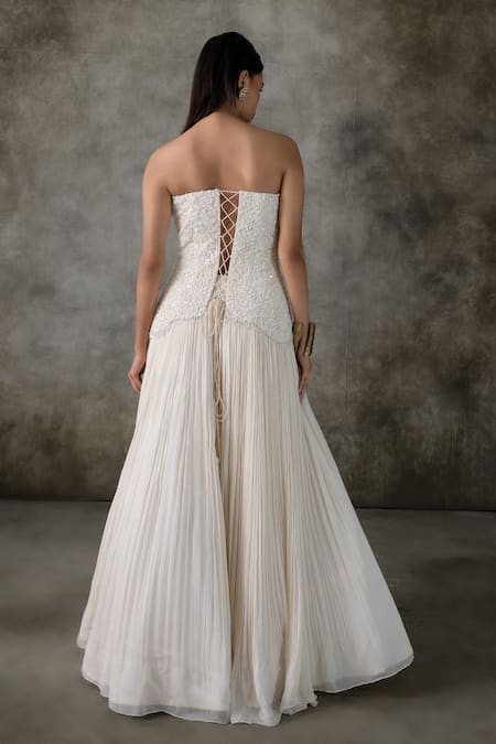 Premya By Manishii Embroidered Corset With Lehenga 