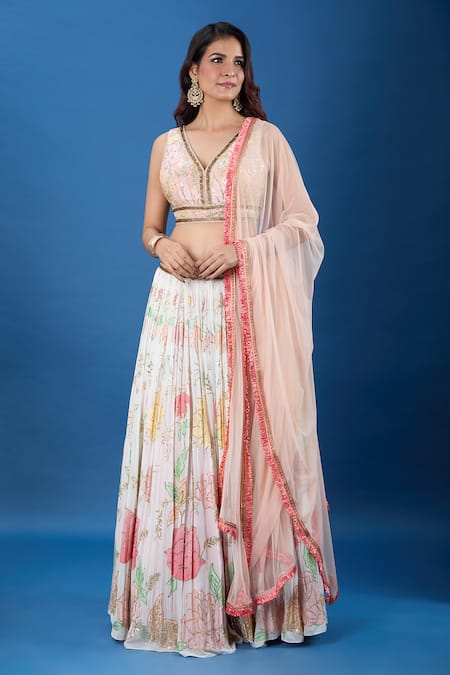 Samyukta Singhania Resham Embroidered Lehenga Set 