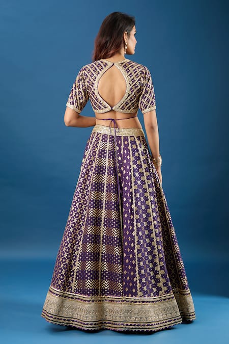 Samyukta Singhania Foil Print Lehenga Set 