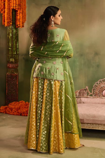 Reeti Arneja - Theklub Rangrez Embroidered Kurta Sharara Set 