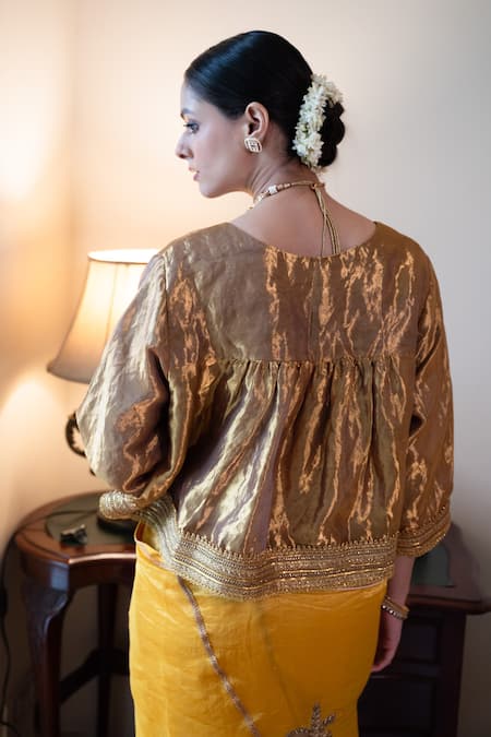 Shorshe Clothing Sati Butti Embroidered Saree 