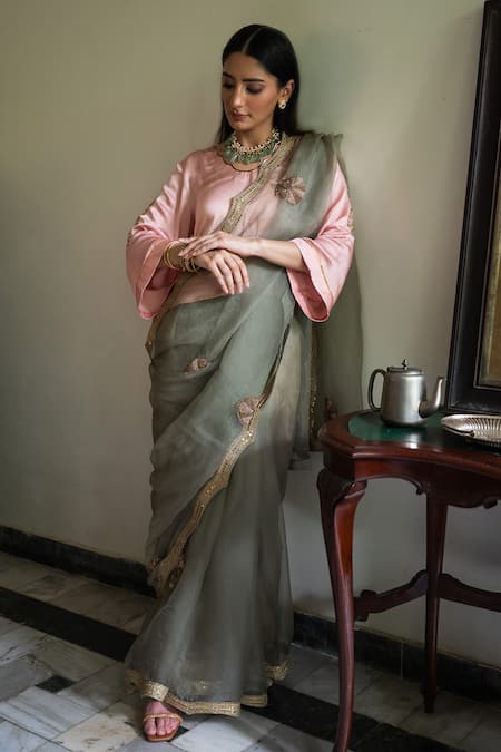 Shorshe Clothing Nurjahan Embroidered Saree 