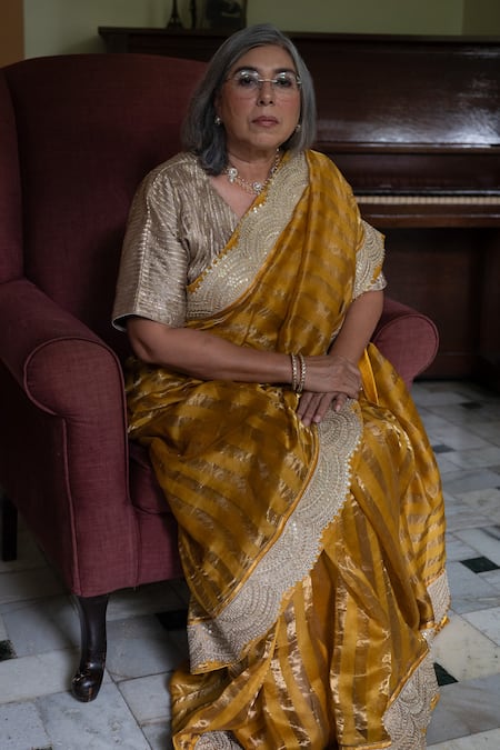 Shorshe Clothing Nursat Stripe Pattern Saree 