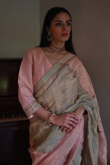 Shorshe Clothing Hand Embroidered Saree 