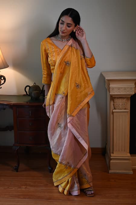 Shorshe Clothing Hand Embroidered Saree 