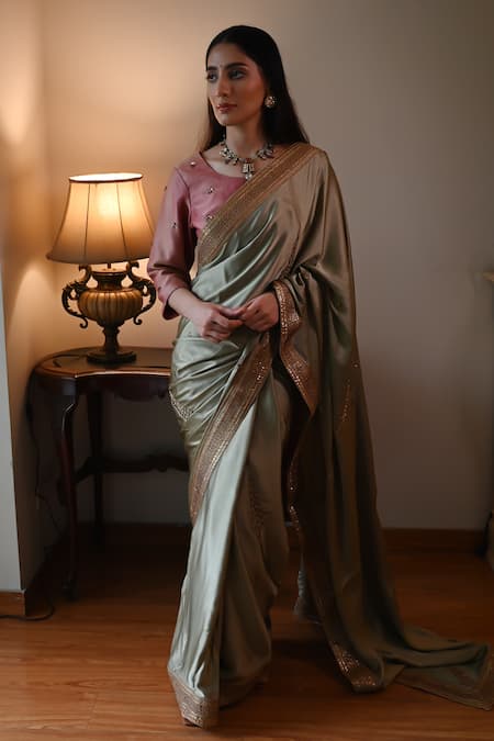Shorshe Clothing Ashok Embroidered Saree 