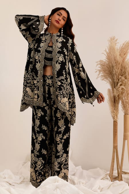 Surkh Syahi Gulshan Co-ord Pant Set 