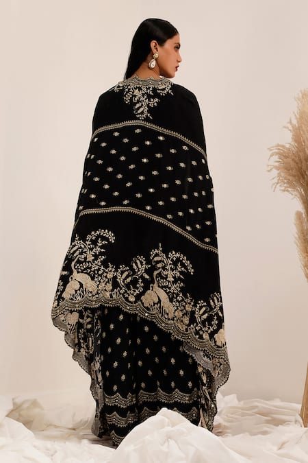 Surkh Syahi Gulshan Cape Set 