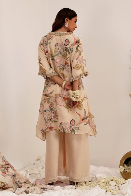 Surkh Syahi Madhaniya A-line Kurta Set 