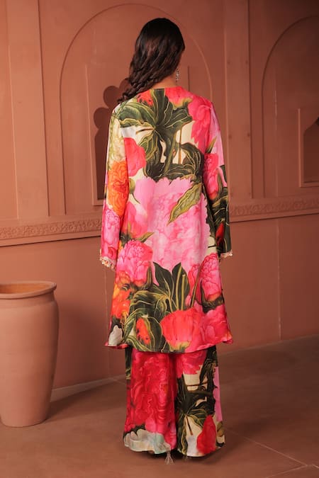 Surkh Syahi Bageecha A-Line Kurta Set 