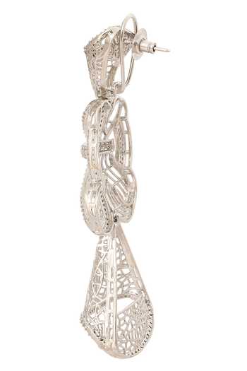 Nazaakat By Samara Singh Silver Plated Imitation Diamonds Embellished Necklace Set Online at Aza Fashions Nazaakat By Samara Singh_Silver Plated Imitation Diamonds Embellished Necklace Set _Online_at_Aza_Fashions