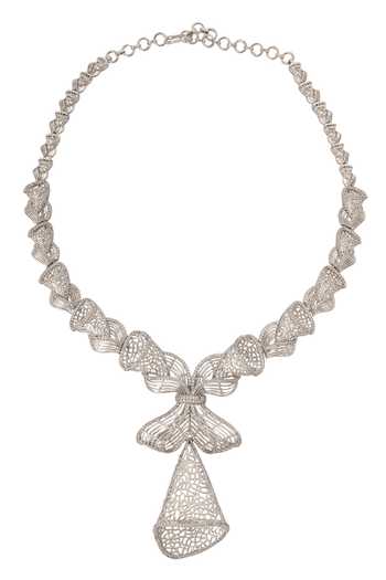 Buy Nazaakat By Samara Singh Silver Plated Imitation Diamonds Embellished Necklace Set Online at Aza Fashions Buy_Nazaakat By Samara Singh_Silver Plated Imitation Diamonds Embellished Necklace Set _Online_at_Aza_Fashions