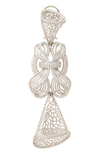 Buy Nazaakat By Samara Singh Silver Plated Imitation Diamonds Embellished Necklace Set Buy_Nazaakat By Samara Singh_Silver Plated Imitation Diamonds Embellished Necklace Set