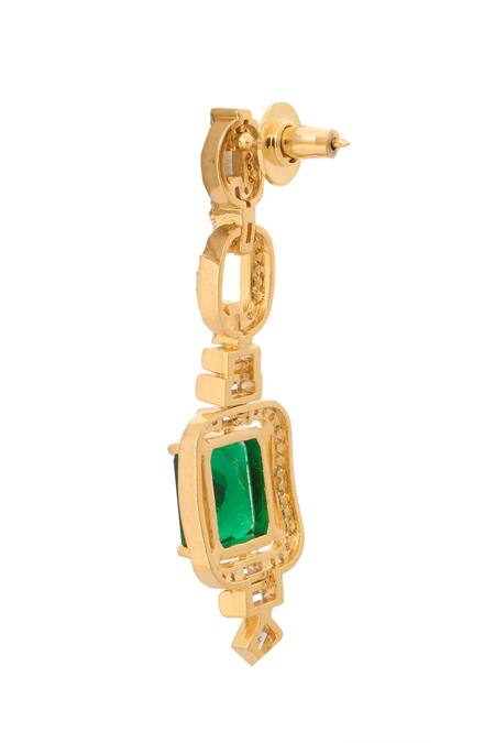 Buy Nazaakat By Samara Singh Green Stones, Diamonds, Embellished Necklace Set Online at Aza Fashions Buy_Nazaakat By Samara Singh_Green Stones, Diamonds, Embellished Necklace Set_Online_at_Aza_Fashions