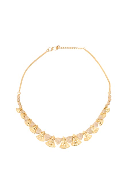 Nazaakat By Samara Singh Gold Plated Faux , Stone Embellished Necklace Set Online at Aza Fashions Nazaakat By Samara Singh_Gold Plated Faux , Stone Embellished Necklace Set _Online_at_Aza_Fashions