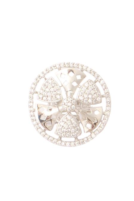 Buy_Nazaakat By Samara Singh_Silver Plated Faux , And White Embellished Necklace Set 