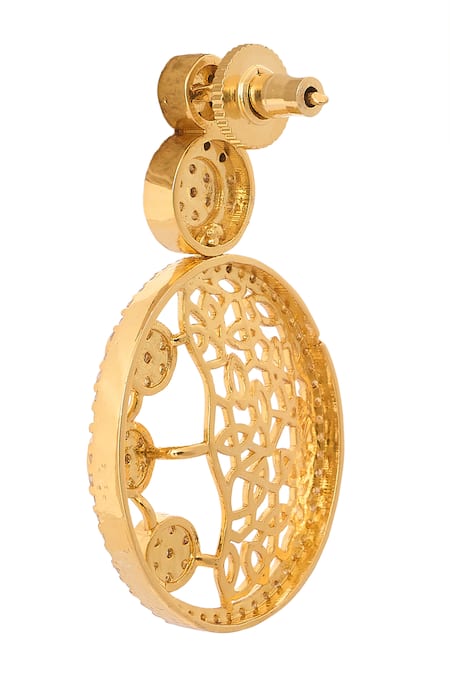 Nazaakat By Samara Singh_Gold Plated Imitation Diamonds Stone Embellished Necklace Set _Online_at_Aza_Fashions