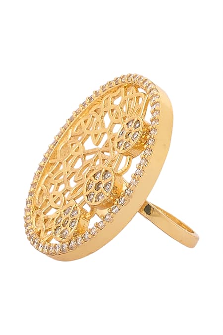 Buy_Nazaakat By Samara Singh_Gold Plated Imitation Diamonds Stone Embellished Necklace Set _Online_at_Aza_Fashions