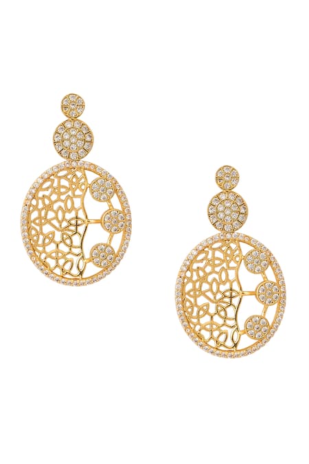 Shop_Nazaakat By Samara Singh_Gold Plated Imitation Diamonds Stone Embellished Necklace Set _Online_at_Aza_Fashions