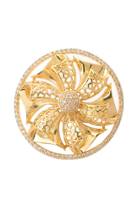 Buy_Nazaakat By Samara Singh_Gold Plated Imitation Diamonds Stone Embellished Necklace Set _Online_at_Aza_Fashions