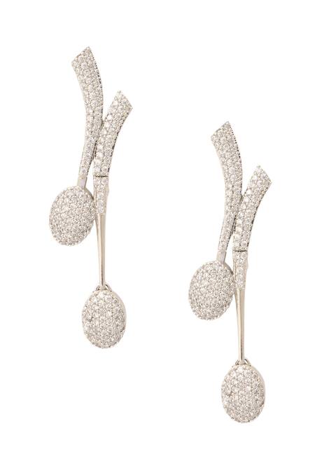 Nazaakat By Samara Singh Silver Plated Faux , Stone Embellished Necklace Set at Aza Fashions Nazaakat By Samara Singh_Silver Plated Faux , Stone Embellished Necklace Set_at_Aza_Fashions