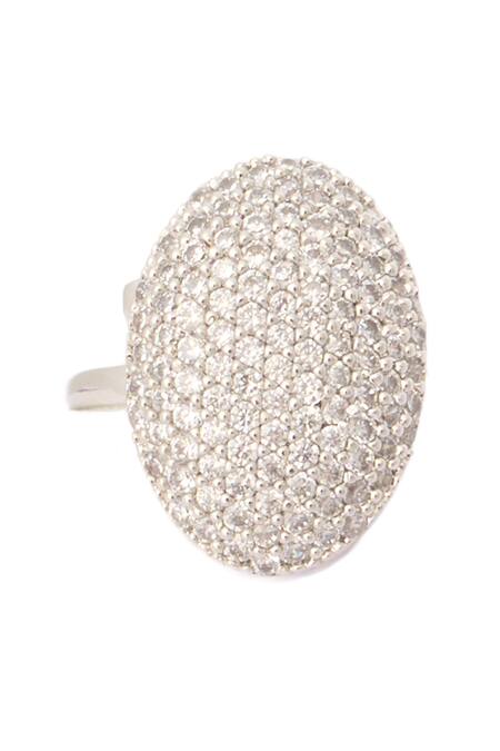 Buy Nazaakat By Samara Singh Silver Plated Faux , Stone Embellished Necklace Set Buy_Nazaakat By Samara Singh_Silver Plated Faux , Stone Embellished Necklace Set