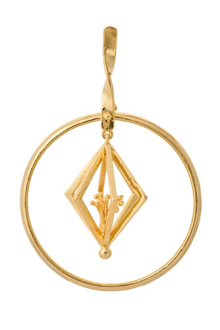 Buy_Nazaakat By Samara Singh_Gold Plated Embellished Pair Of Earrings _Online_at_Aza_Fashions