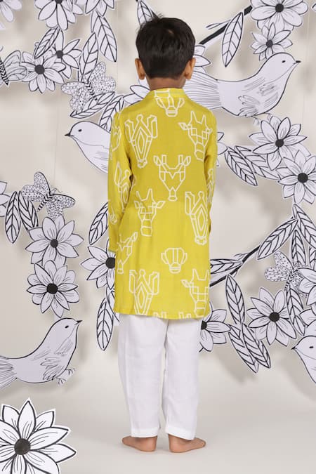 LA Dee DA Safari Animal Print Kurta Set 