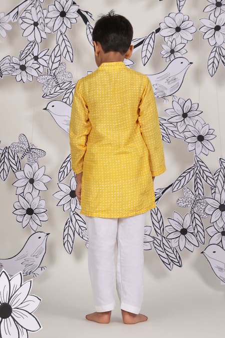LA Dee DA Sunshine Spark Geometric Print Kurta Set 
