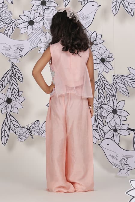 LA Dee DA Embroidered Jacket Palazzo Set 