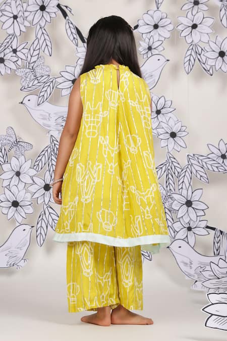 LA Dee DA Safari Print Kurta & Pant Set 