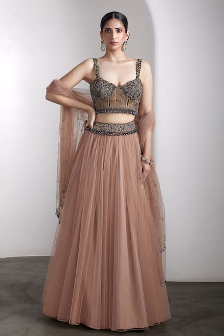 Rocky Star Embellished Blouse & Lehenga Set 