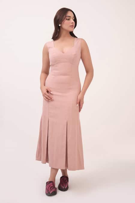 Ruchi Marodia Cinched Box Pleated Dress 