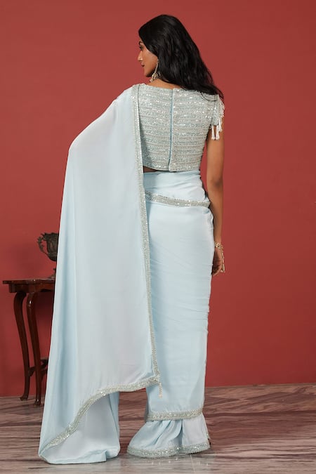 Suruchi Parakh Embroidered Blouse With Saree 