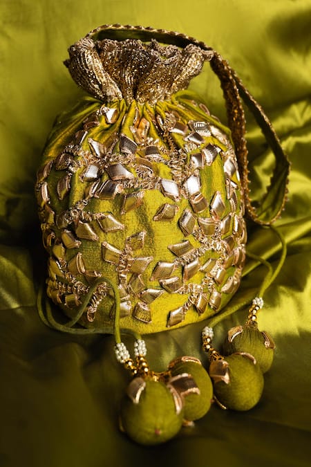 Preeti S Kapoor Embroidered Potli Bag 