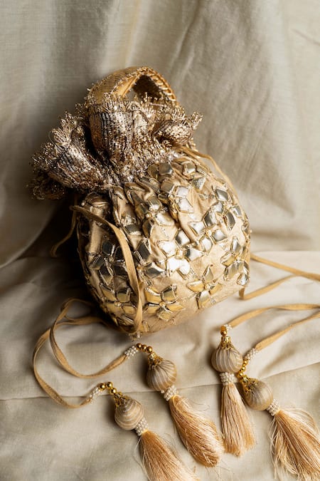Preeti S Kapoor Embroidered Potli Bag 