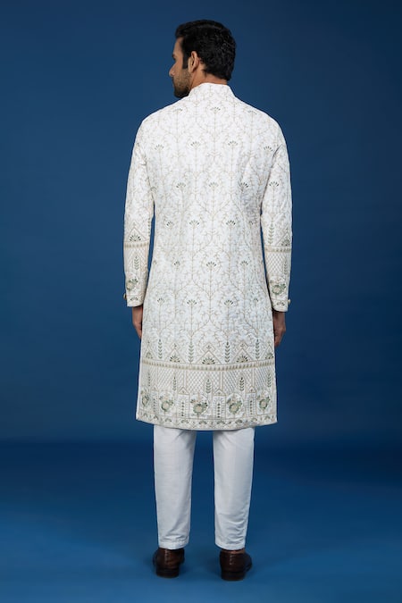 Arihant Rai Sinha Floral Embroidered Sherwani Set 