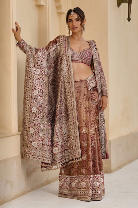 Tarun Tahiliani Bidri Kanjivaram Saree With Blouse 
