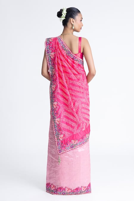 Naina Jain Metallic Silk Embroidered Saree With Unstitched Blouse Fabric 