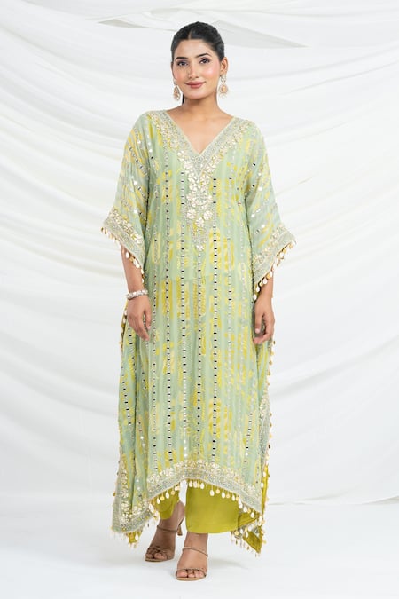 Ellemora Fashions Gota Gulzar Kaftan Set 