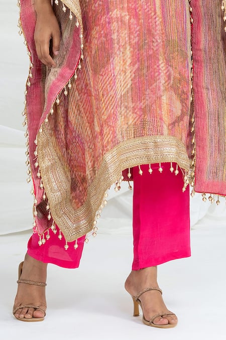 Ellemora Fashions_Multi Colour Stripes Pattern Kaftan Set_Online_at_Aza_Fashions