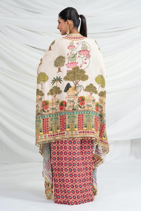 Ellemora Fashions Printed Shrug Skirt Set 