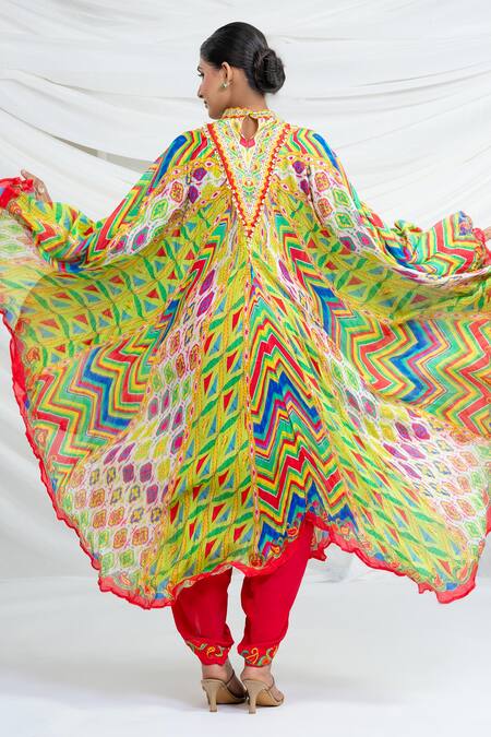 Ellemora Fashions_Geometrical Pattern Kaftan With Pant _at_Aza_Fashions