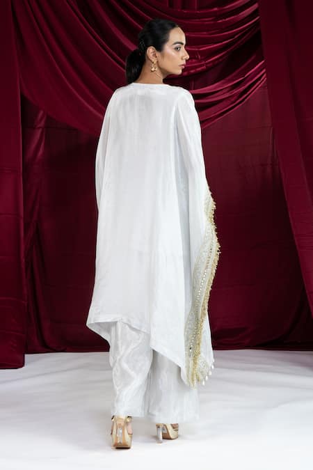 Ellemora Fashions Chanderi Silk Kaftan & Pant Set 