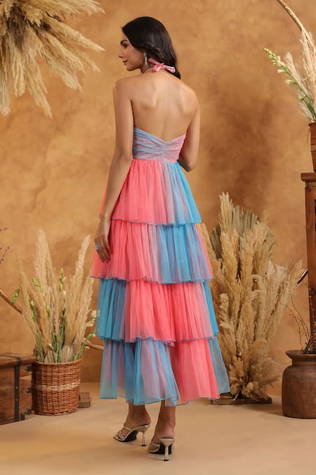 B'Infinite Sky Candy Tulle Tiered Dress 