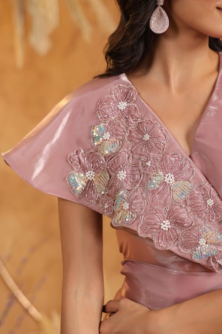 B'Infinite_Mauve Serenity Embellished Gown _Online_at_Aza_Fashions